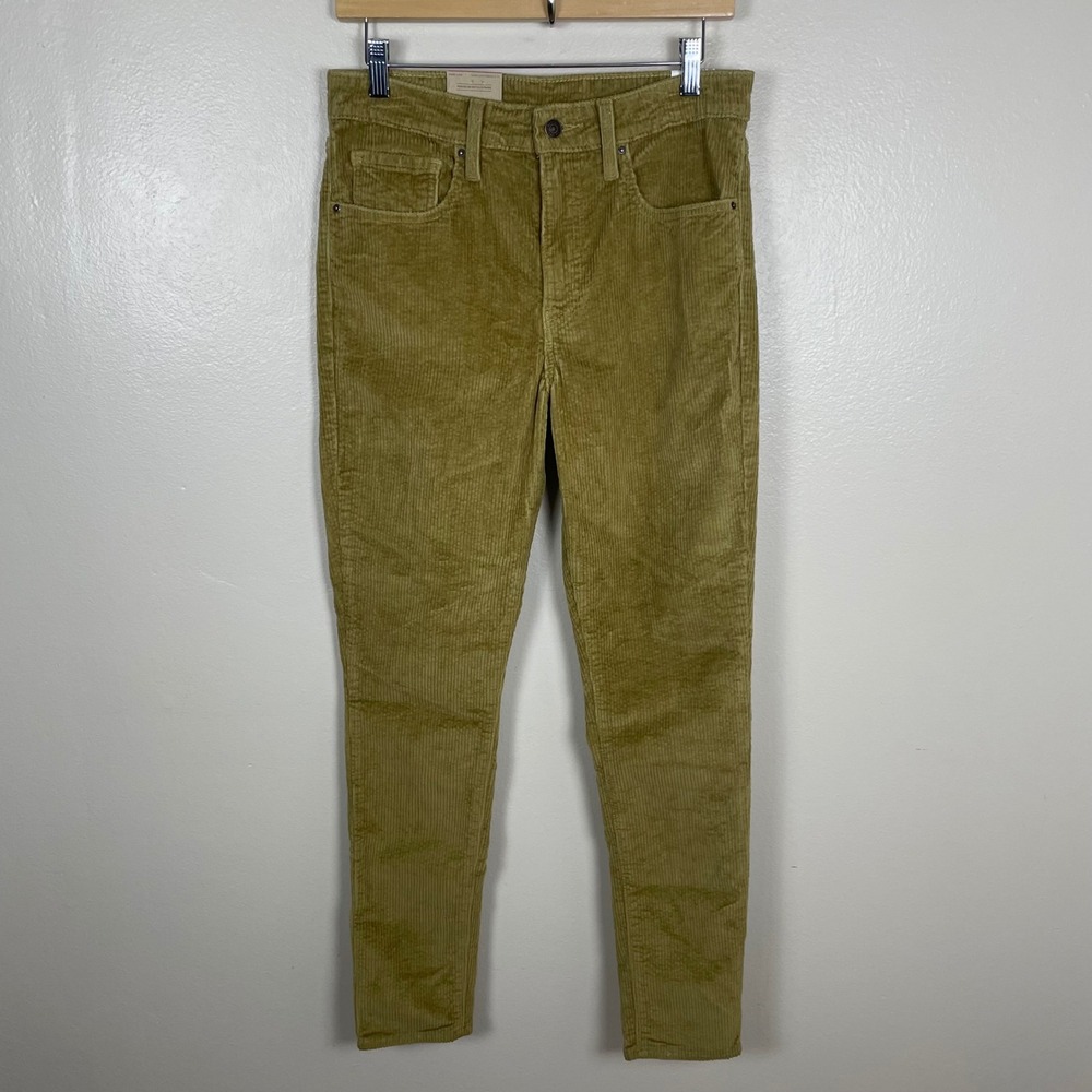 Levi's Women's 30 721‎ High-Rise Skinny Corduroy Pants Mustard Yellow Y2K NEW
